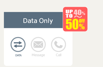 Data ONLY 40~50% OFF